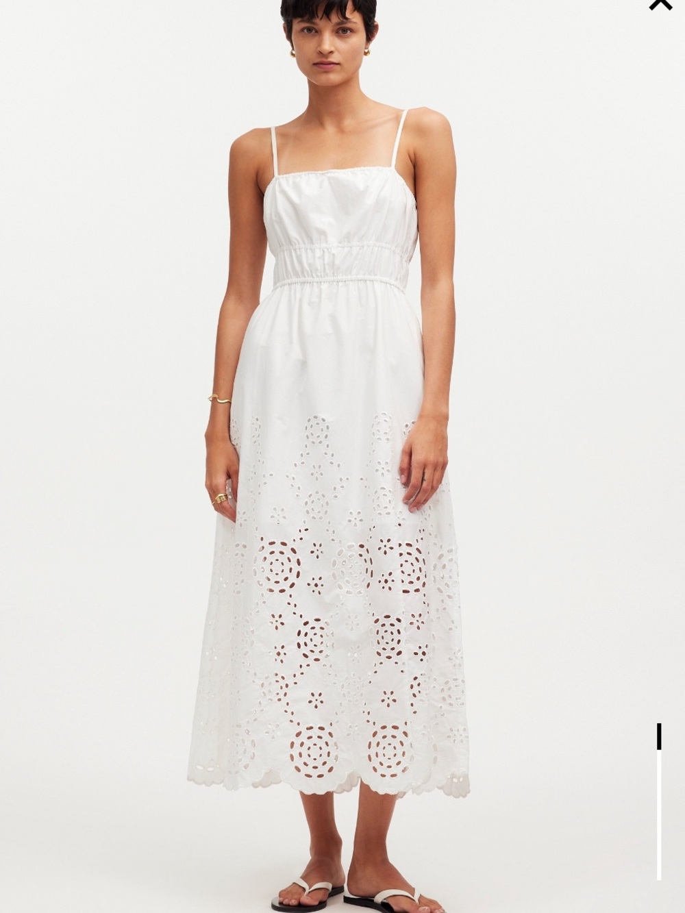 Madewell white embroidered dress